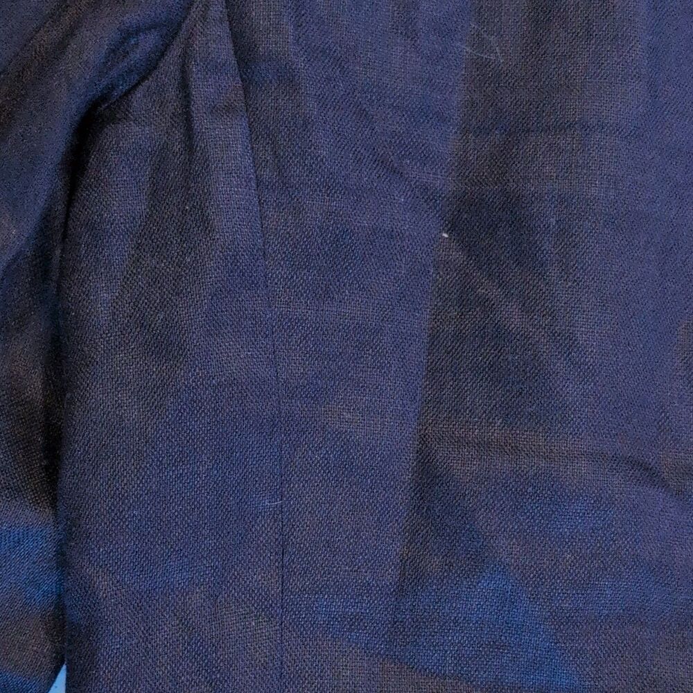 Ralph Lauren Navy Blazer Padded Shoulders Buttons Lined Preppy Old Money 8 - Picture 8 of 9